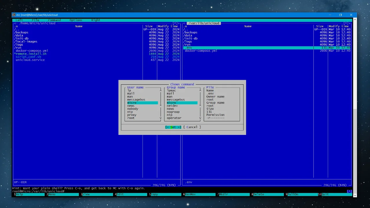 Changes to .env file