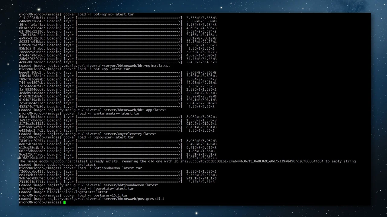 Uploading files to Docker
