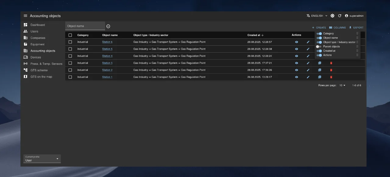 Advanced filtering options for objects.