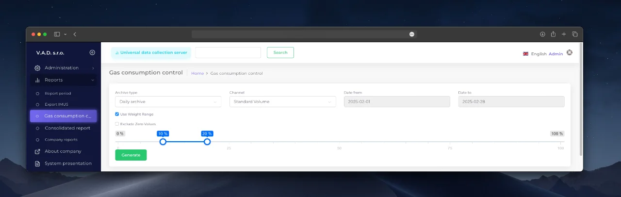 Example of filling out the request form.