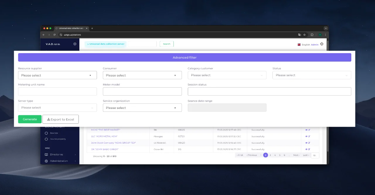 Advanced Filter Settings Widget